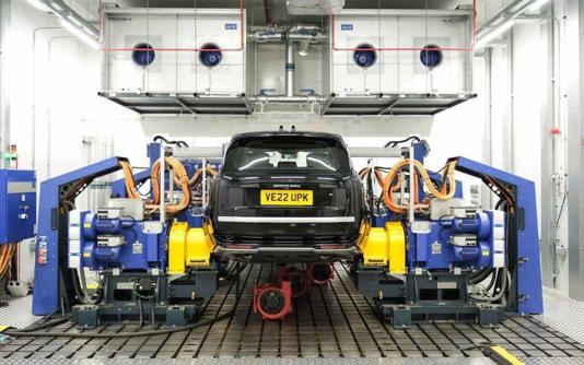 A Range Rover on the production line of Jaguar Land Rover, where jobs are at risk because of Donald Trump’s tariffs - Jaguar Land Rover/PA