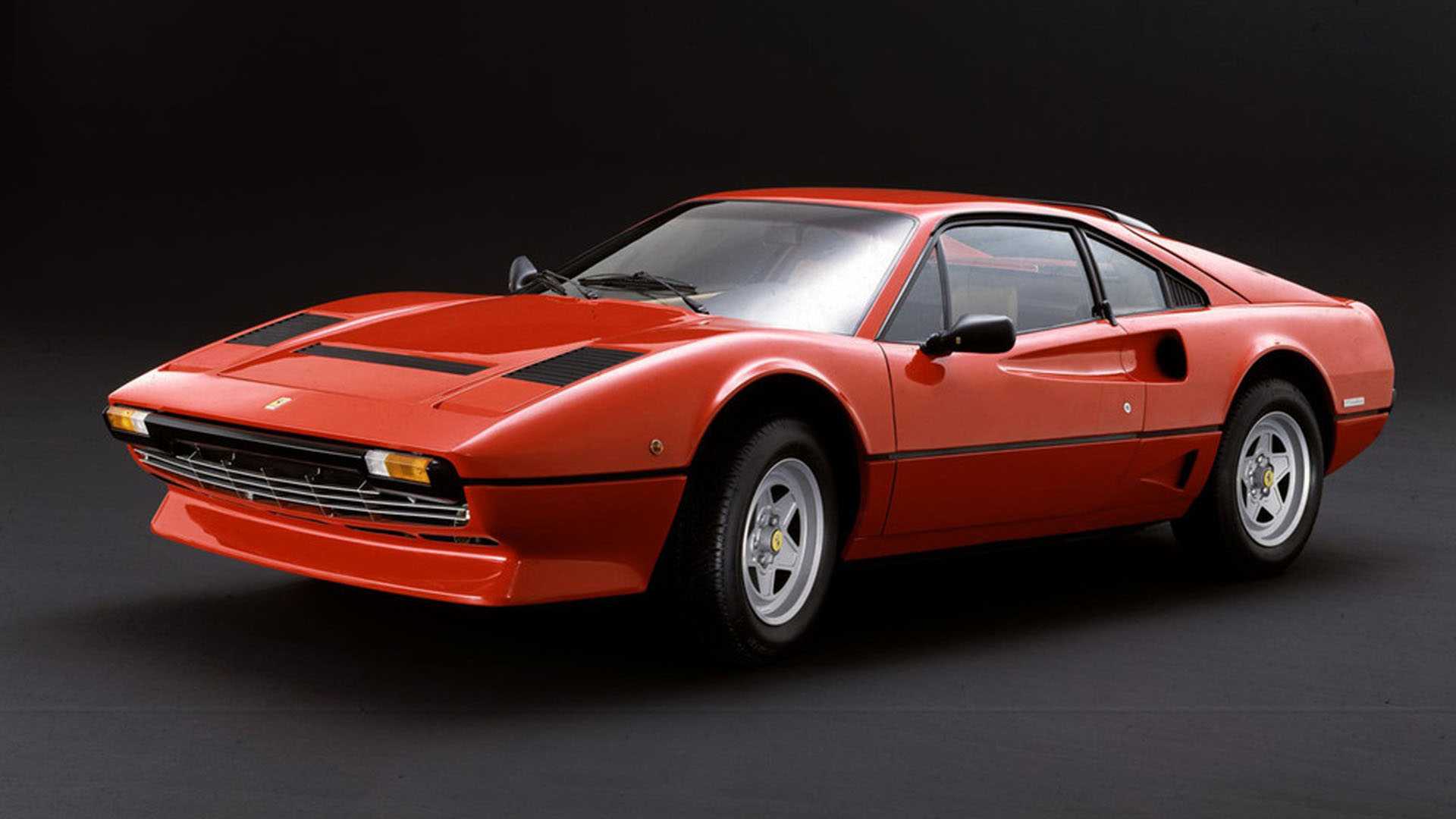 1982 Ferrari 208 GTB Turbo Red Front Angled View
