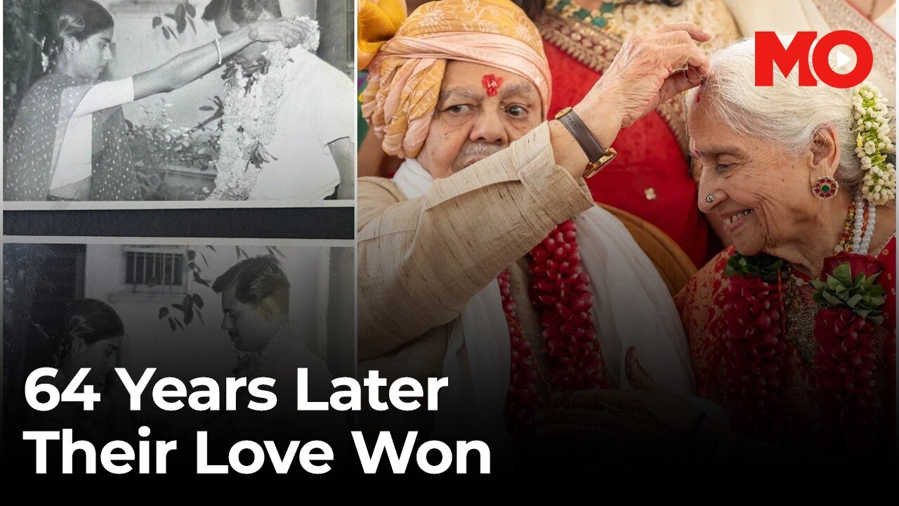 Couple who eloped in the 60s get married in grandkids' presence