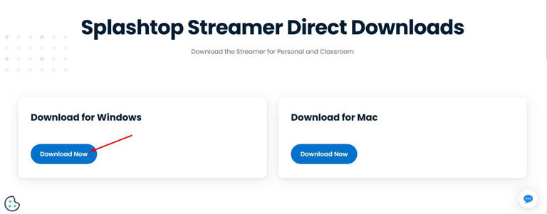 Download Now button on the Splashtop download page.
