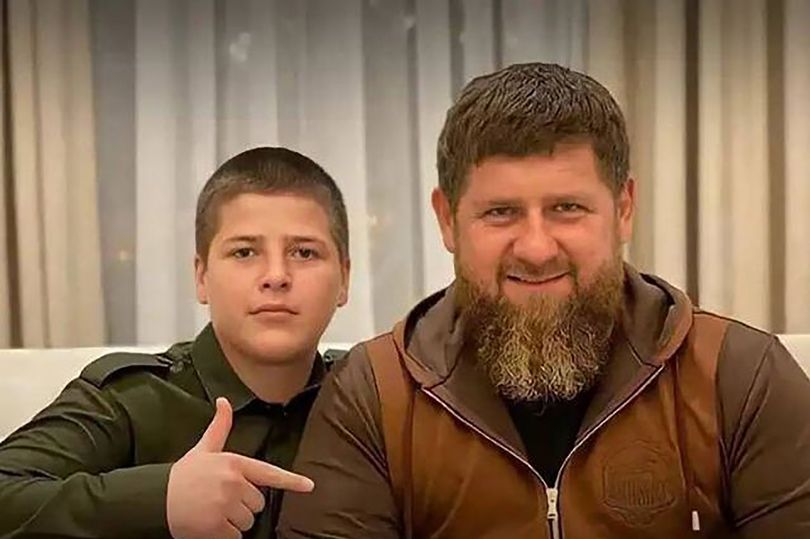Adam Kadyrov, now 17, pictured with his father Ramzan Kadyrov