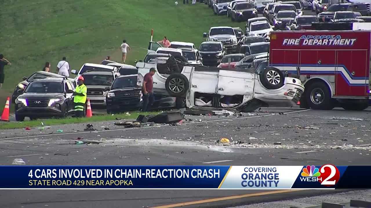FHP Fourvehicle crash near Apopka sends multiple people to hospitals