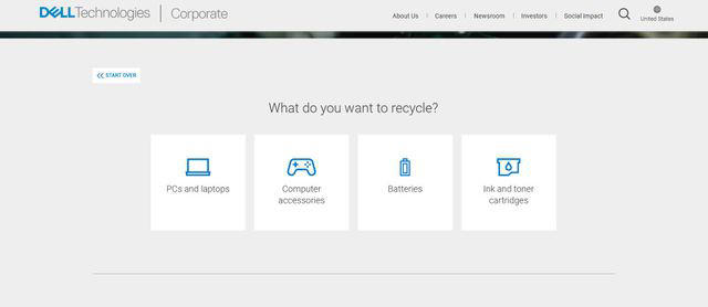 PC or laptop Selection screen