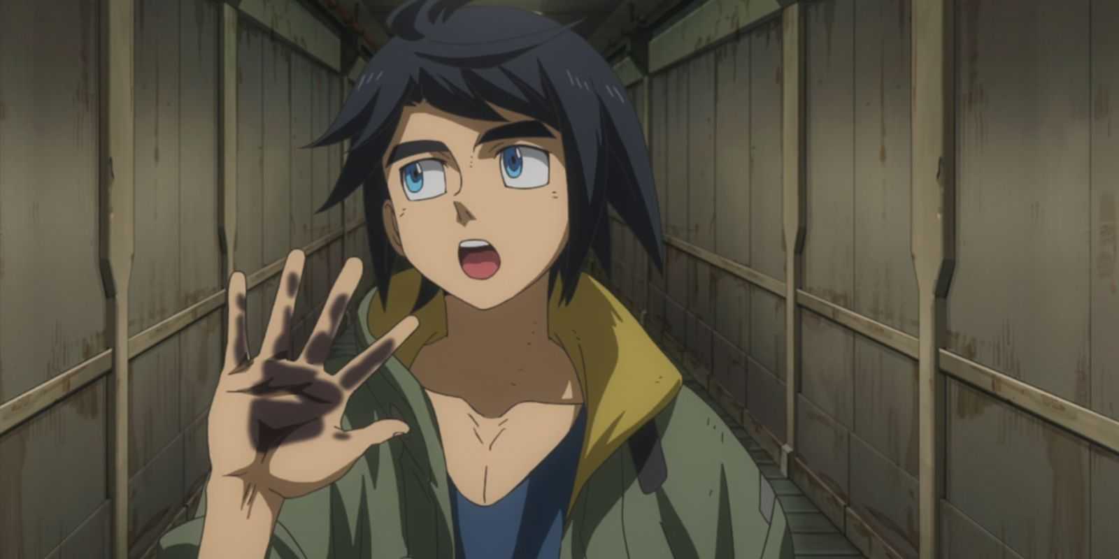 Gundam Iron Blooded Orphans Episode 1 Mikazuki Dirty Hands