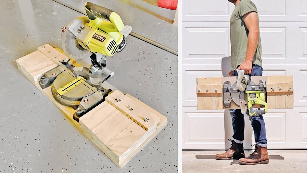 How to Build a Portable Miter Saw Stand with Long Cut Support