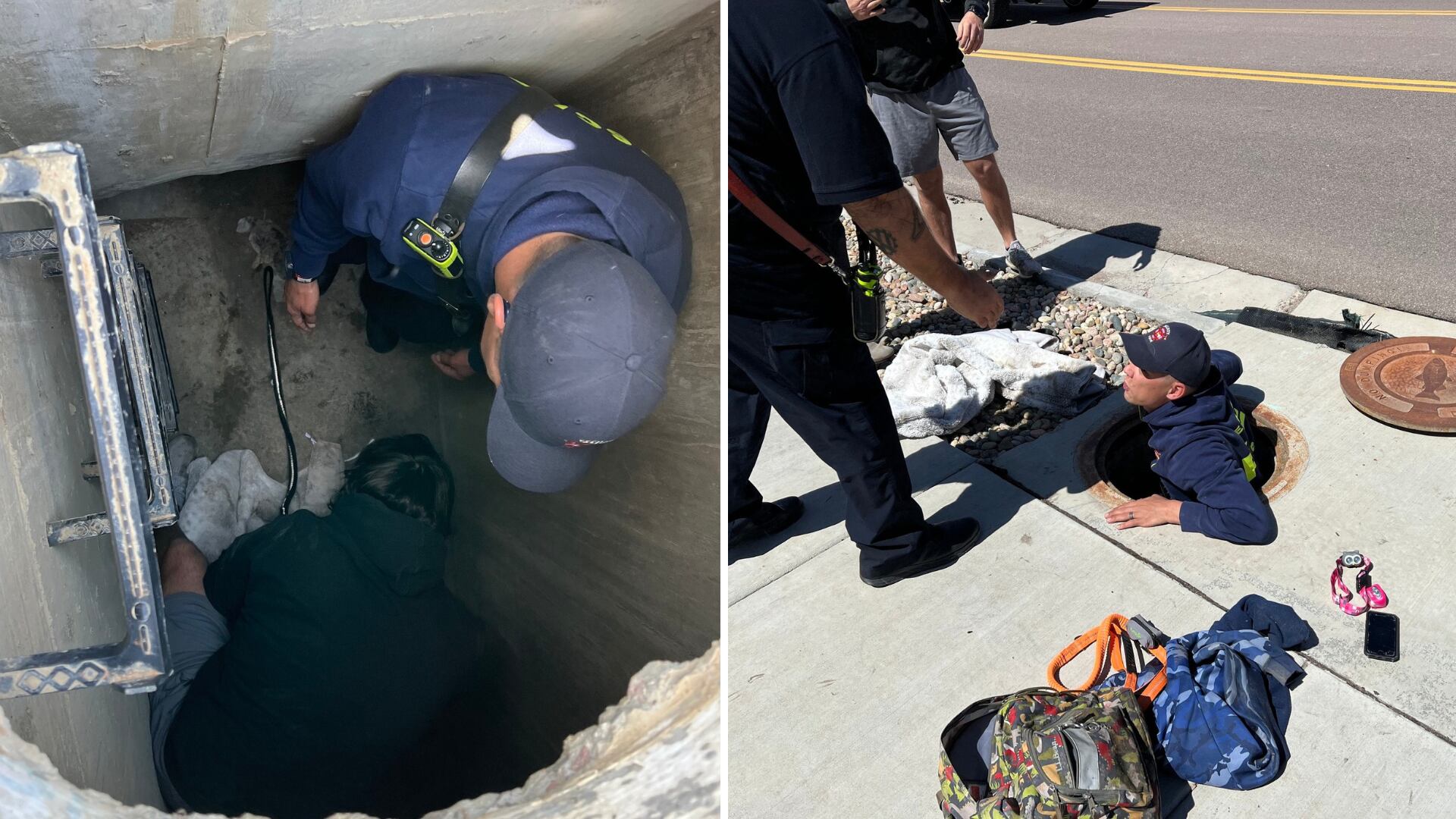Children, dogs rescued from storm drain in Security