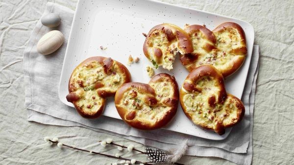 Fix gemachte Flammkuchen-Brezeln