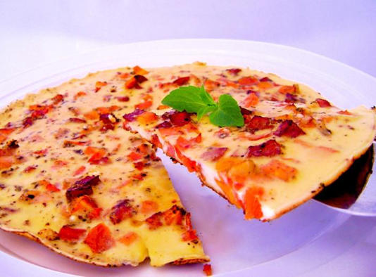 Lezzet şelalesi kahvaltılık tarif! Domatesli omlet tarifi: İştahı kitliyor