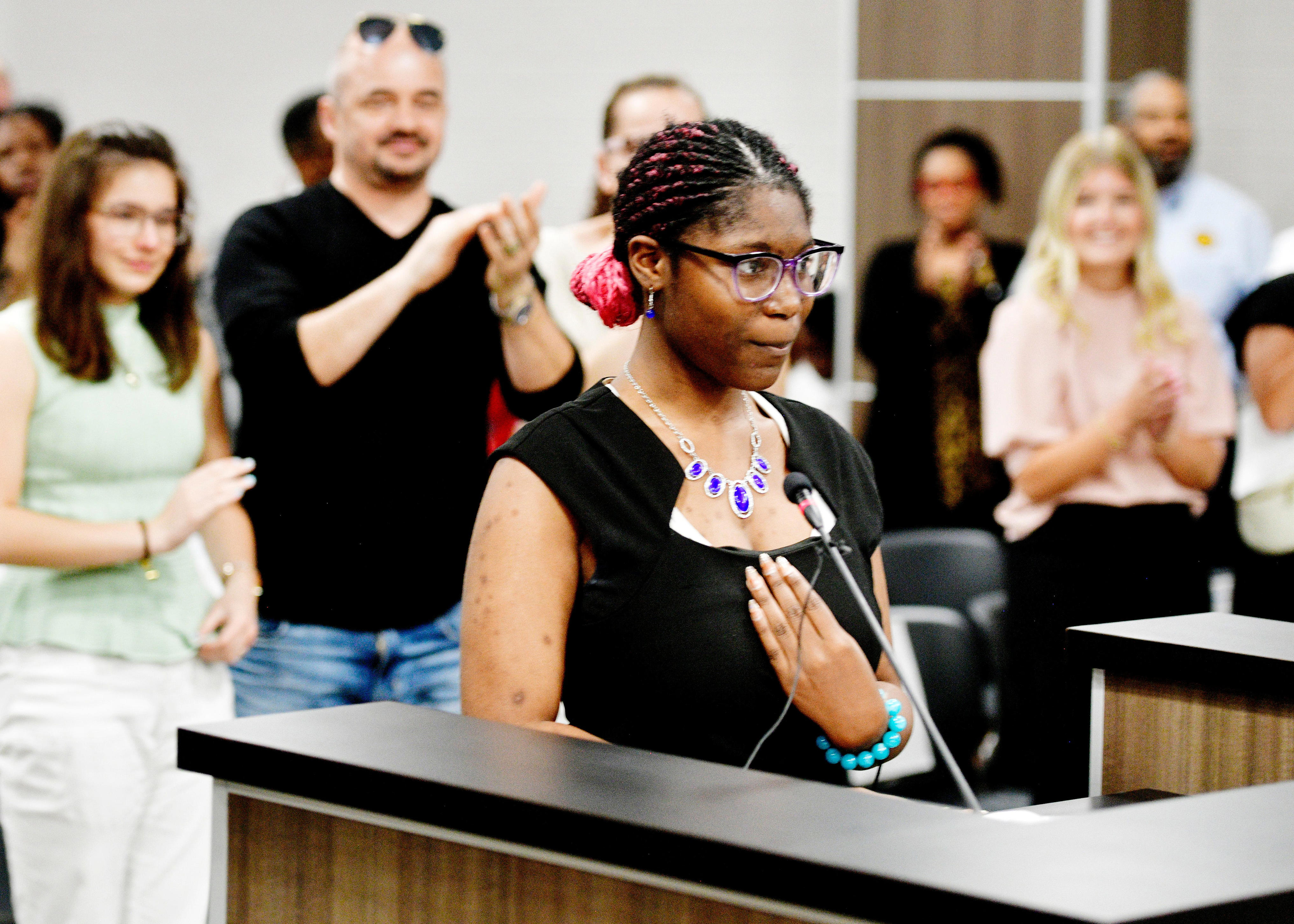 The Caddo Parish School Board meeting Tuesday afternoon, April 15, 2025.