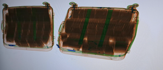 X-ray scan of Mazen Al Shaar's suitcase (National Crime Agency)