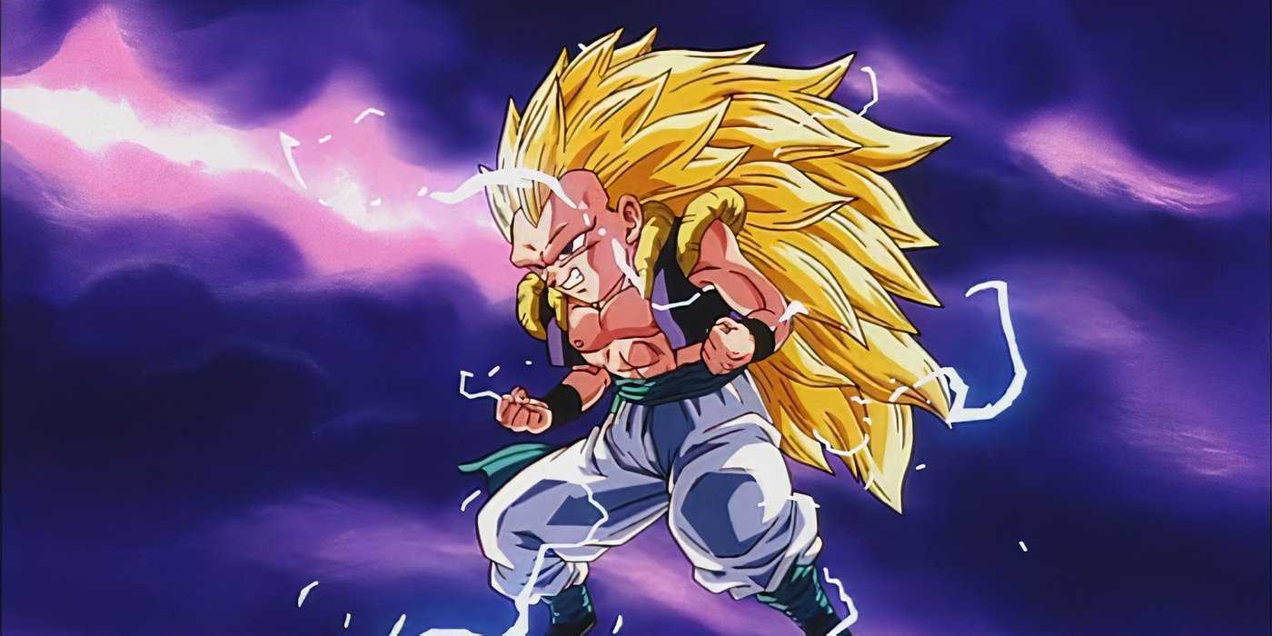 Super Saiyan 3 Gotenks powers up in Dragon Ball Z: Wrath of the Dragon.