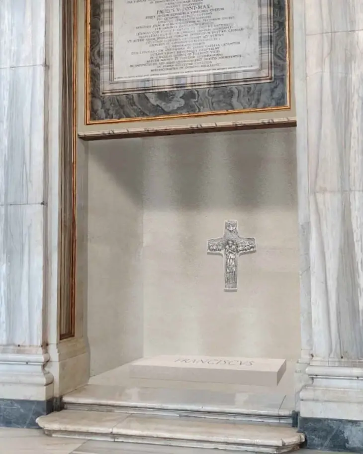 Image hình ảnh hình ảnh hình ảnh Francis - Hình ảnh đầu tiên về ngôi mộ của Giáo hoàng Francis