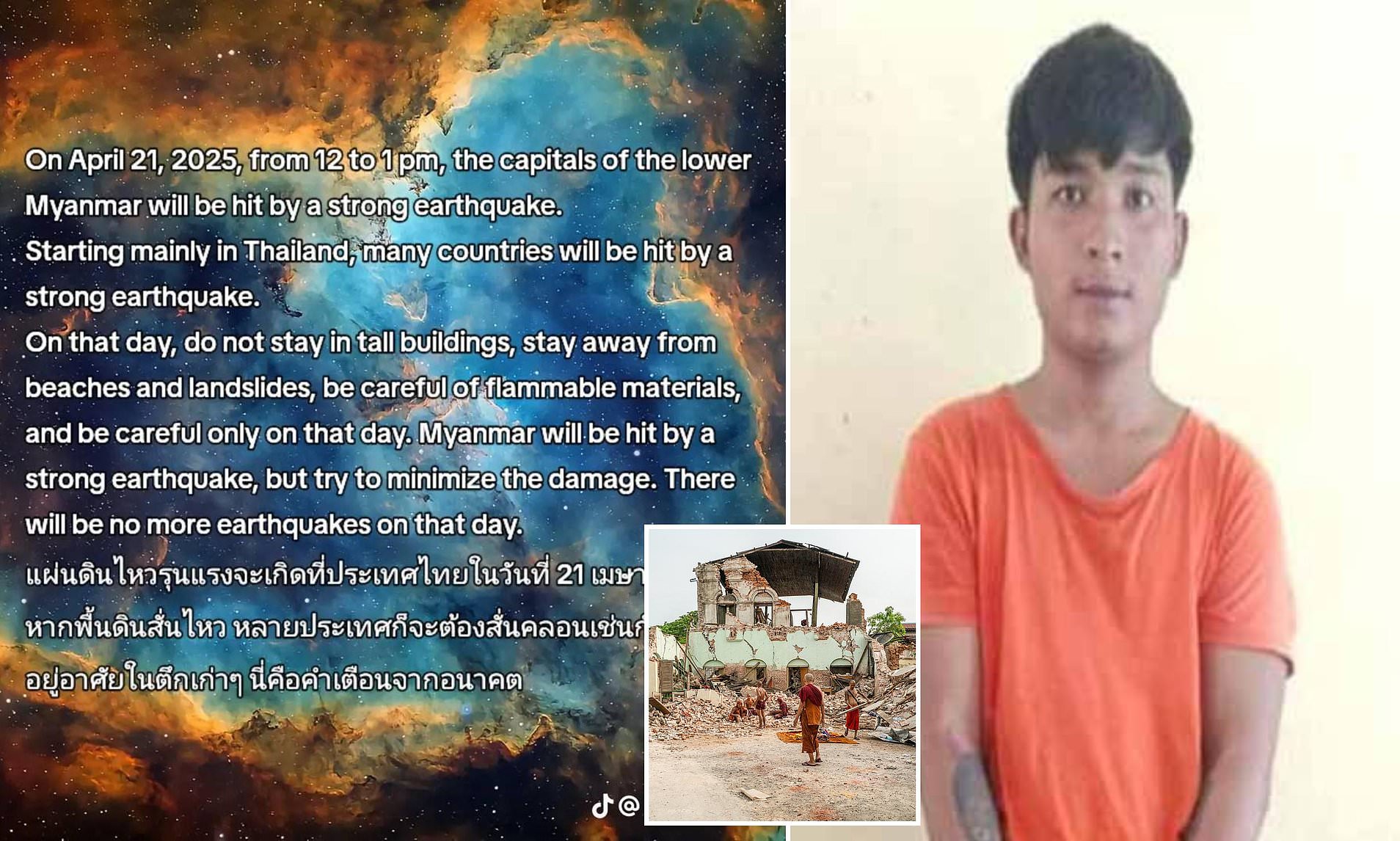 TikTok astrologer is arrested for predicting devastating Myanmar earthquake