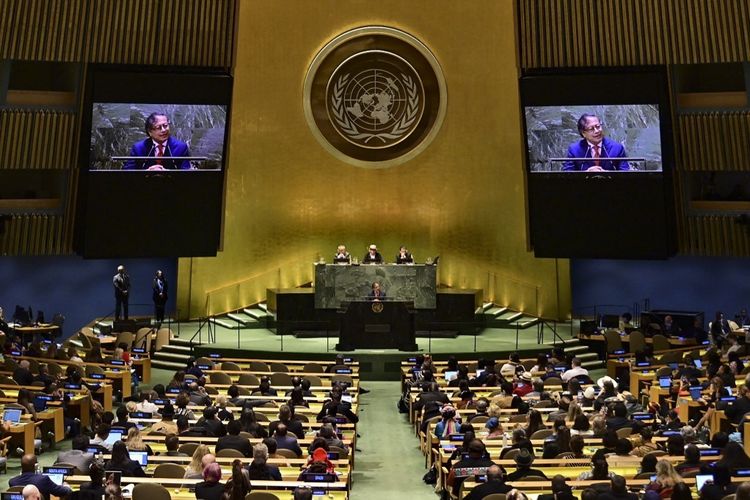 United Nations Permanent Forum on Indigenous Issues (UNPFII) di New York pada 17 April 2023.