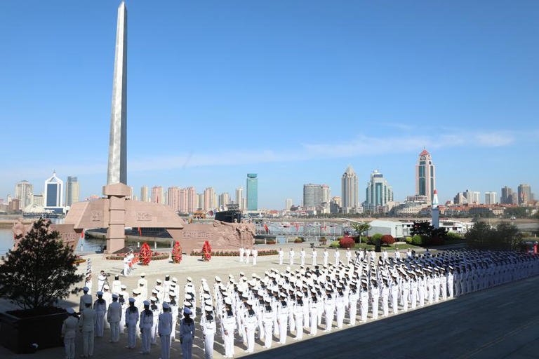 中国海軍創設76周年 各地で記念行事 中国海軍創設76周年 各地で記念行事