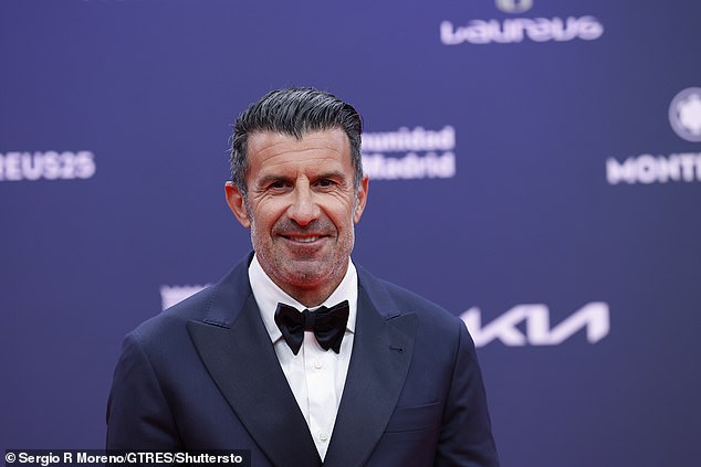 Luis Figo alone at Laureus Awards 2023