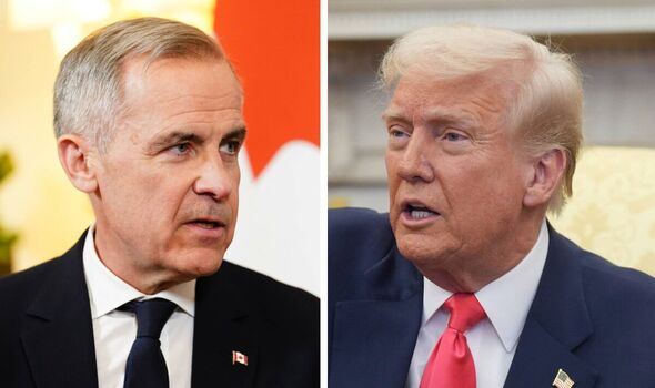 Mark Carney's grumpy 4-word verdict as Trump pushes for Canada to become  part of America