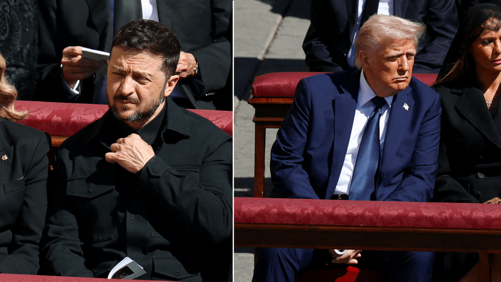Donald Trump met Volodymyr Zelensky ahead of Pope Francis's funeral as talks to continue in Rome later today
