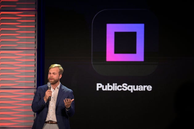 Michael Seifert, founder and CEO of PublicSquare, speaks at the Republican Party of Florida Freedom Summit in November 2023.