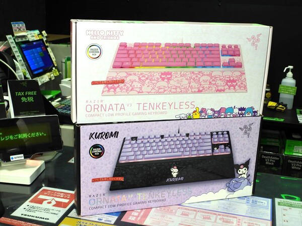 Razer Ornata V3 Tenkeyless サンリオコラボ Razer Ornata V3 Tenkeyless - US - Hello Kitty and Friends