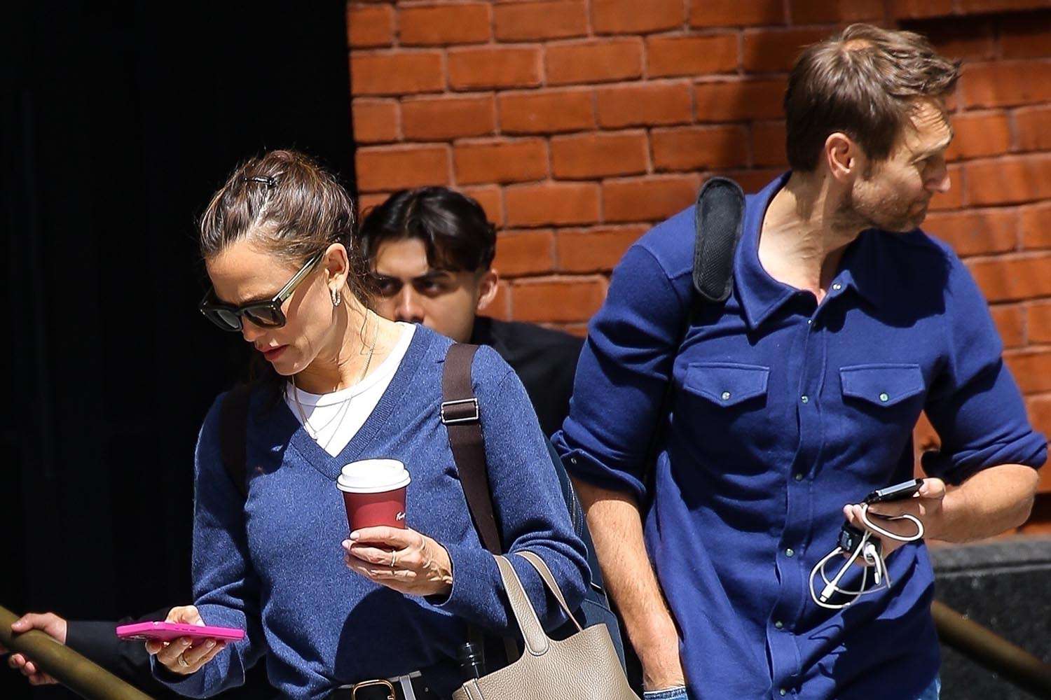 Jennifer Garner and Boyfriend John Miller Match in Coordinating Blue