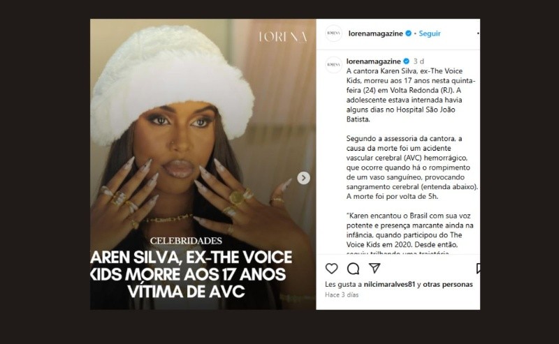 Captura de Instagram