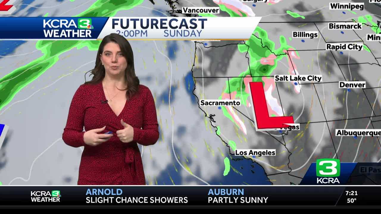Northern California forecast Timeline for more Valley rain, Sierra