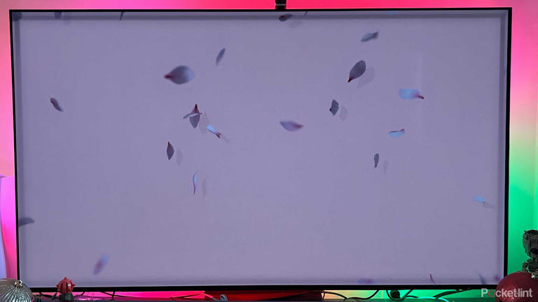 Samsung OLED Smart TV in Ambient Mode. 