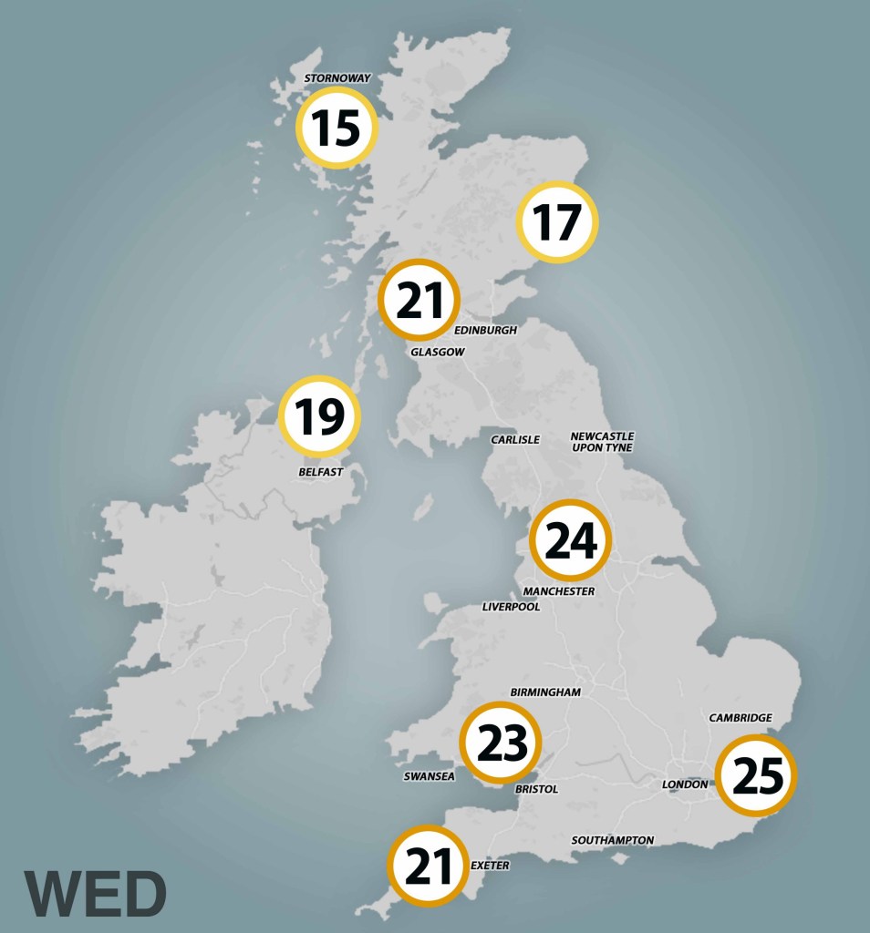 Hottest day of the year forecast with UK weather set for 28°C – but