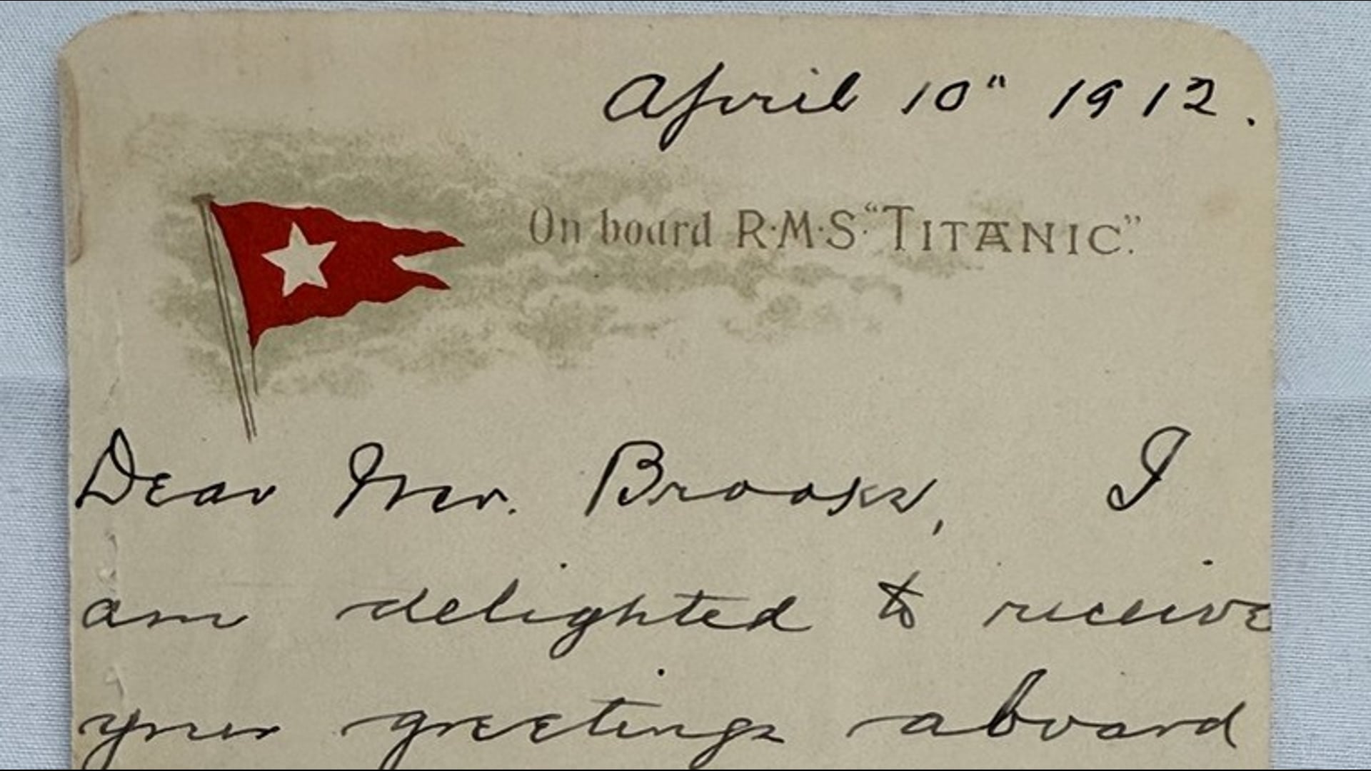 Historic Titanic Letter Fetches $400,000 At Auction