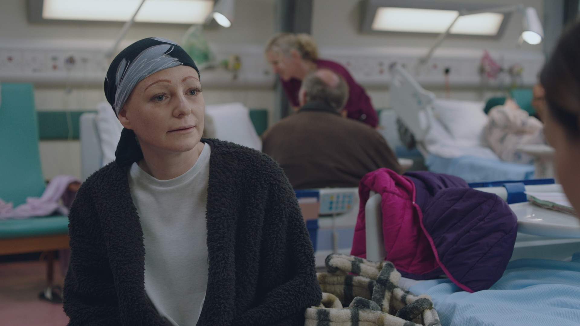 Laura Pitt-Pulford as Cara Harris in Casualty. (Image credit: BBC Studios)