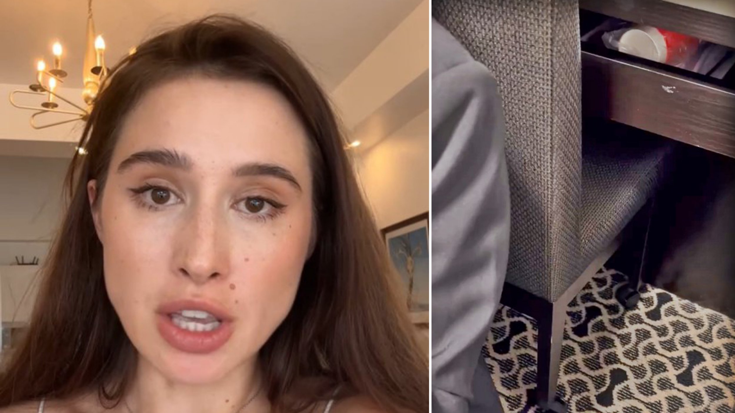 Model finds man hiding under her bed after noticing 'weird smell' in(00)