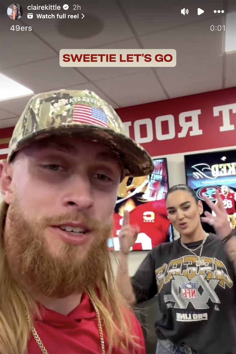 Kittle’s wife celebrates his 76 million 49ers extension