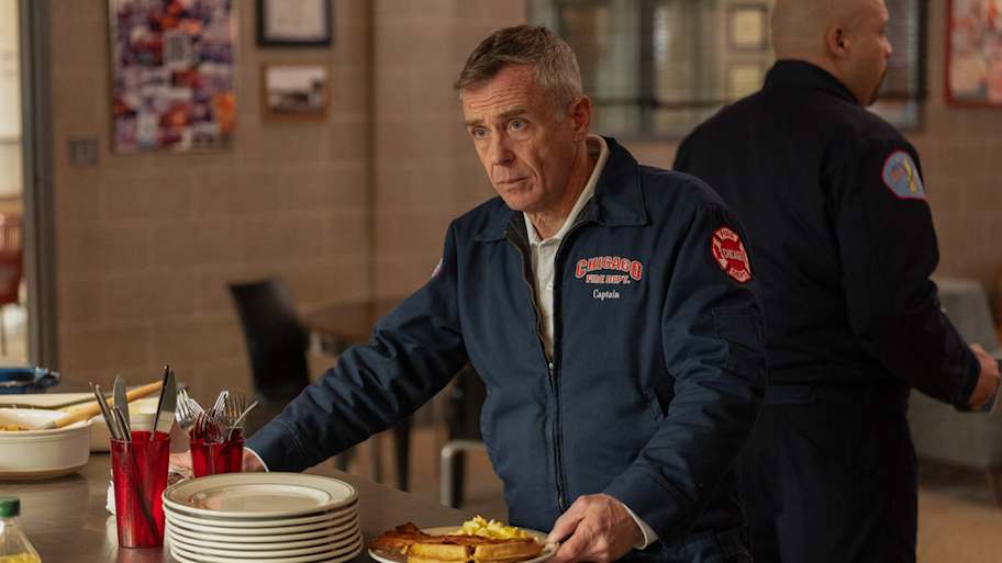 CHICAGO FIRE -- "In The Rubble" Episode 13016 -- Pictured: David Eigenberg as Christopher Herrmann -- (Photo by: Peter Gordon/NBC)