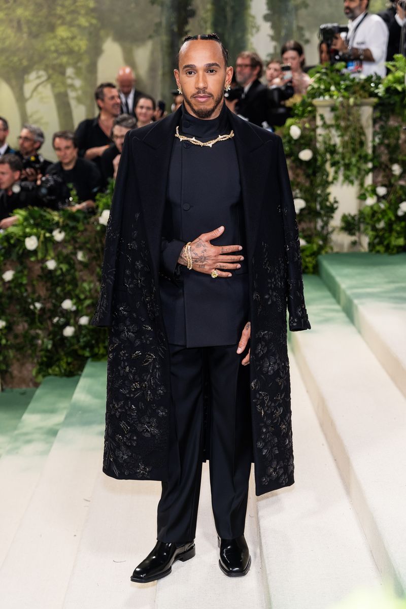 Lewis Hamilton at the 2024 Met Gala.