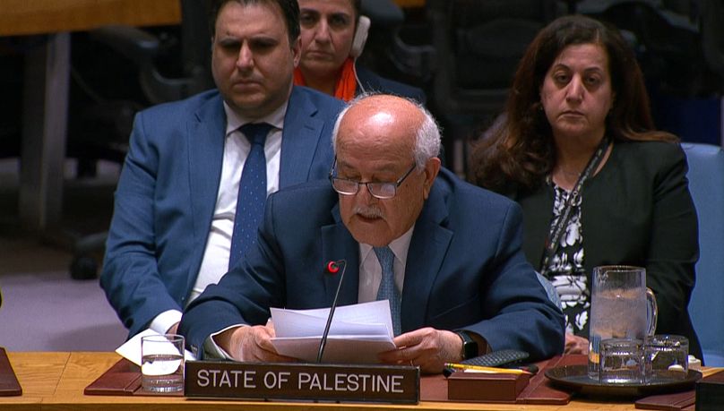 United Nations Security Council Session on the Middle East, United Nations, Tuesday, April 29, 2025 AP Photo/UNTV