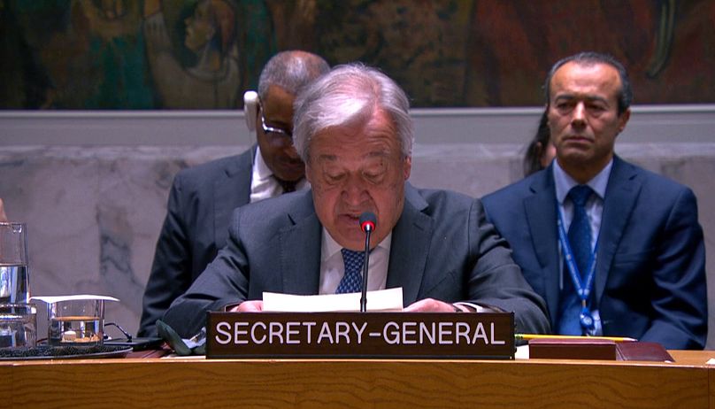 United Nations Security Council Session on the Middle East, United Nations, Tuesday, April 29, 2025 AP Photo/UNTV