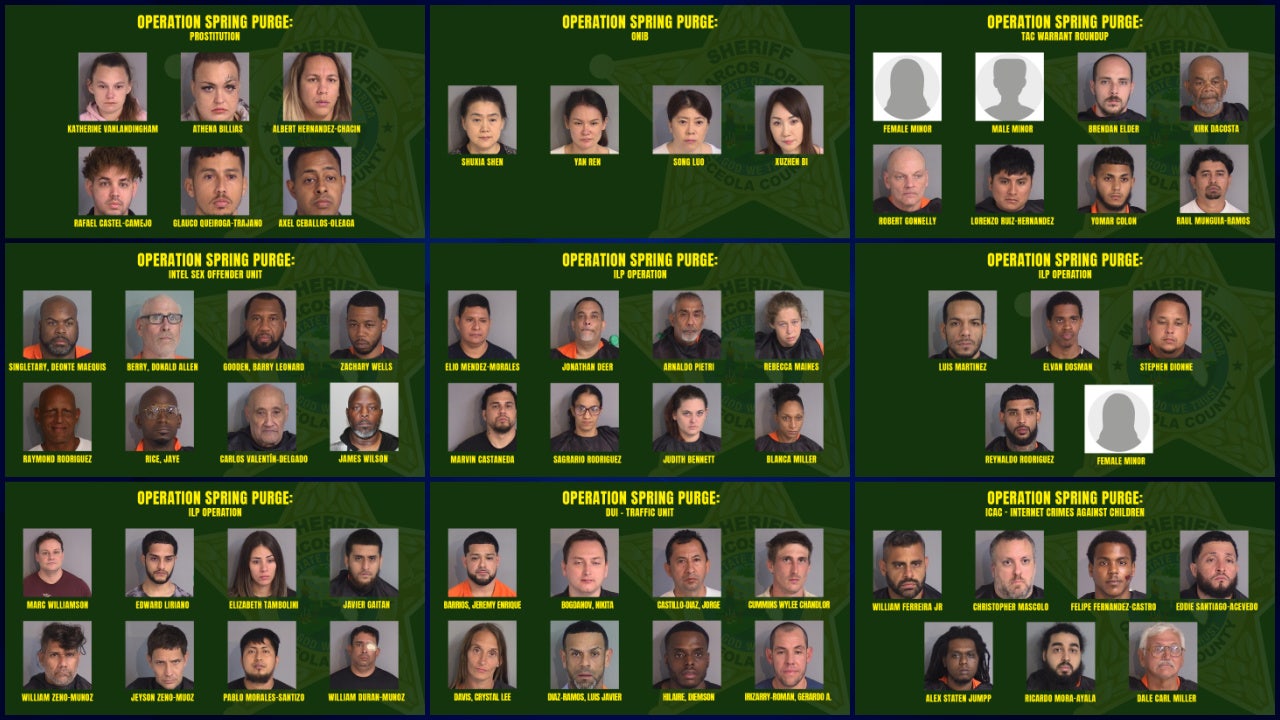 Osceola County Sheriff’s operation ‘Spring Purge’ totals 62 arrests in(01)