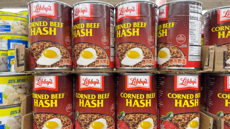 Cans of Libbys Corned Beef Hash