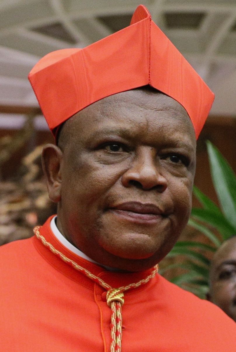 Cardinal Fridolin Ambongo Besungu poses for photographers at the Vatican, 5 October, 2019 Andrew Medichini/Copyright 2019 The AP. All rights reserved