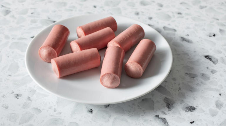 A plate of Vienna sausages