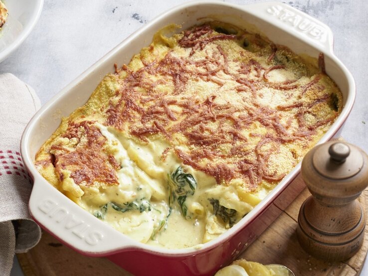 Eierauflauf mit Senfcreme: Deftiger Auflauf für die ganze Familie