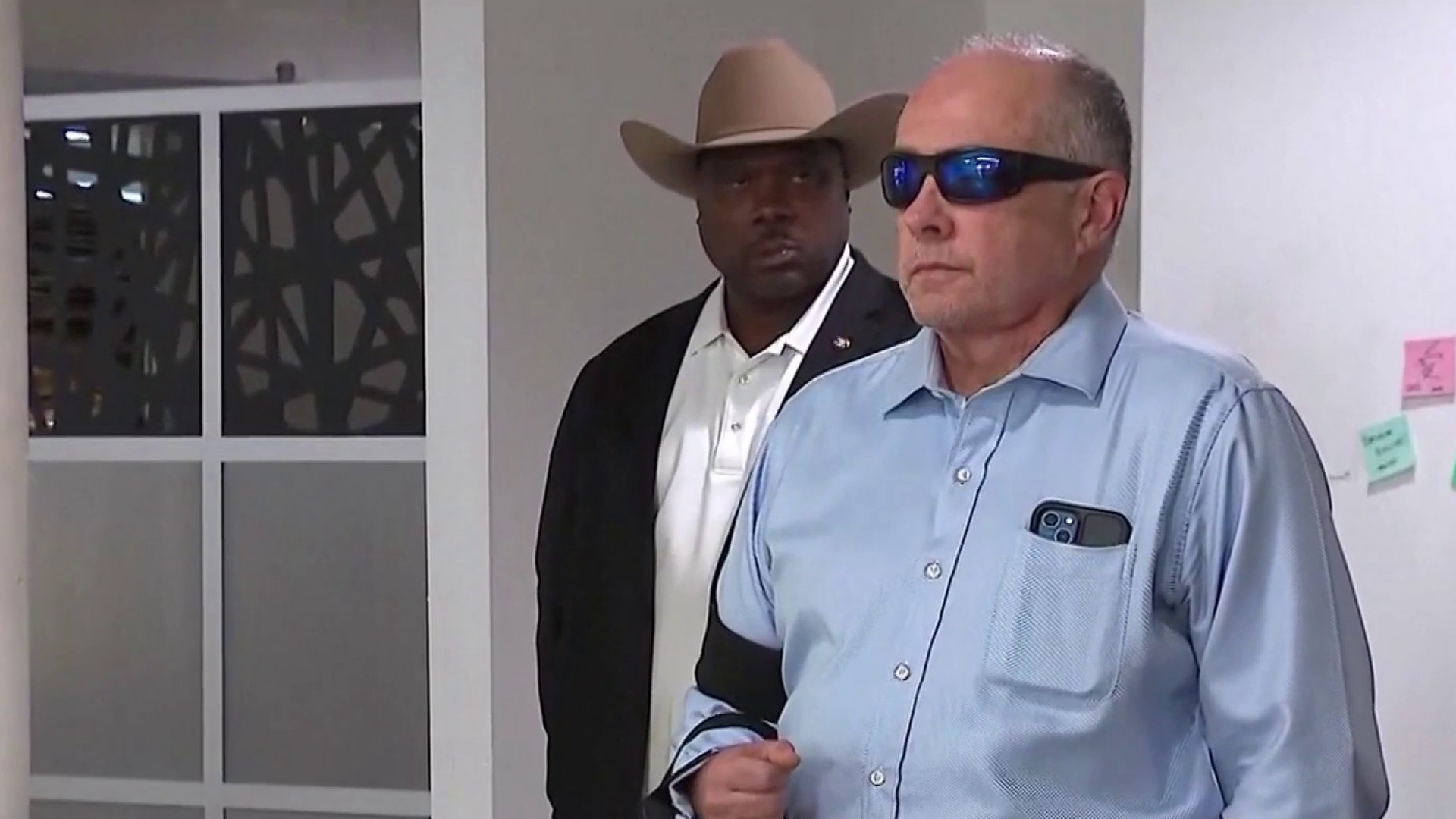 Father of teen killed at track meet escorted from press conference held