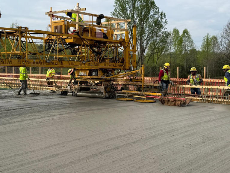 TDOT pours concrete at Kinser Bridge in Greene Co., signaling finish ...