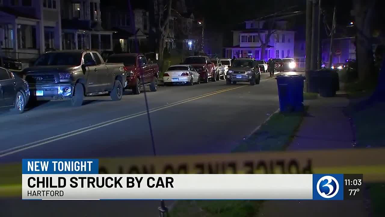 Child seriously injured after being struck by car involved in Hartford