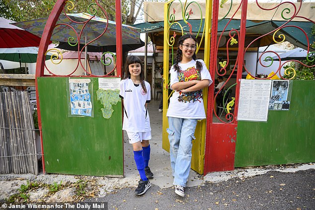 Pictured here are 13 year old Ahava Raviv and her brother Sam, some of the community's newest (Jewish) members