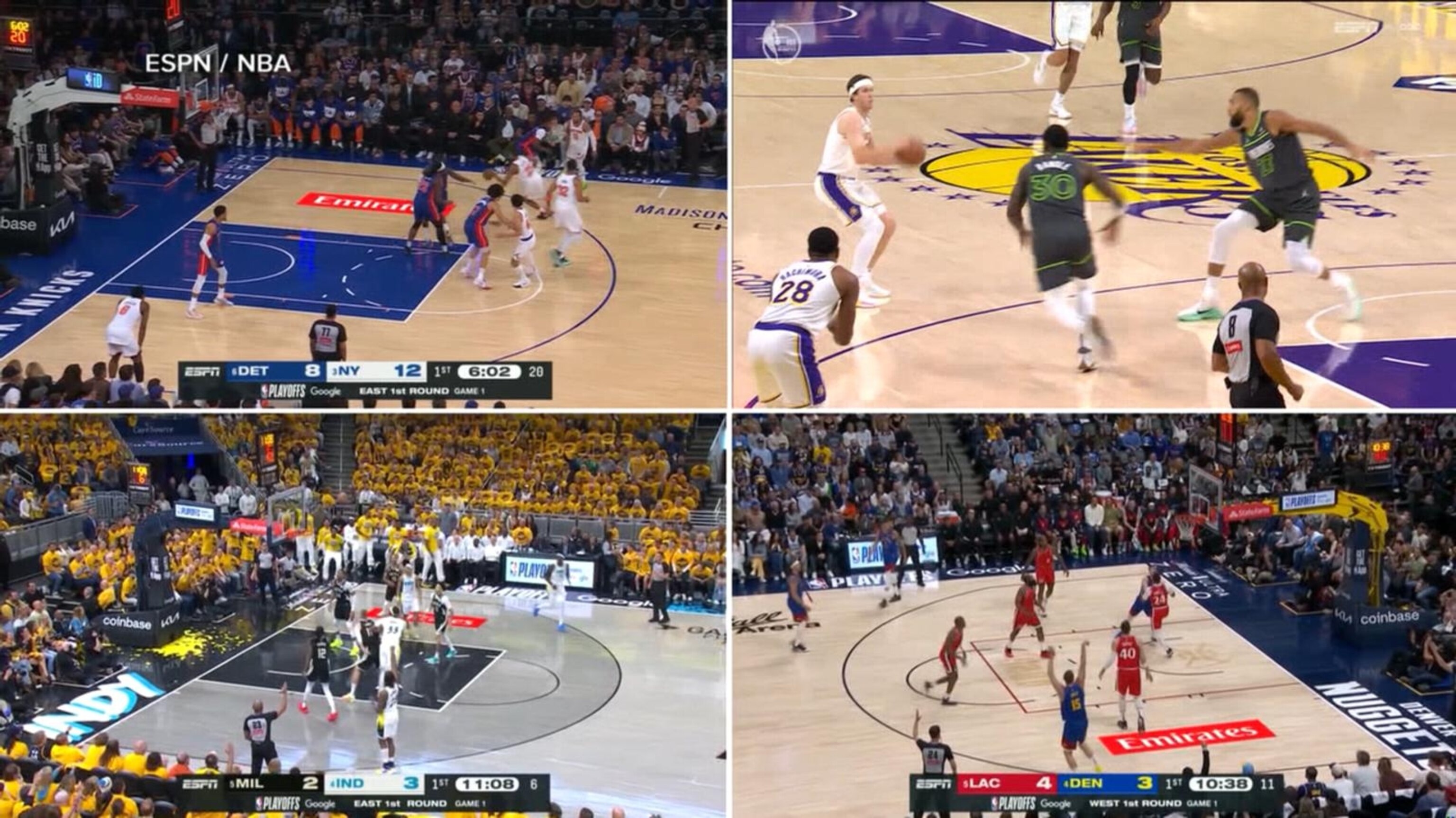 8 teams deliver 4 thrilling matchups in 1st round of NBA playoffs