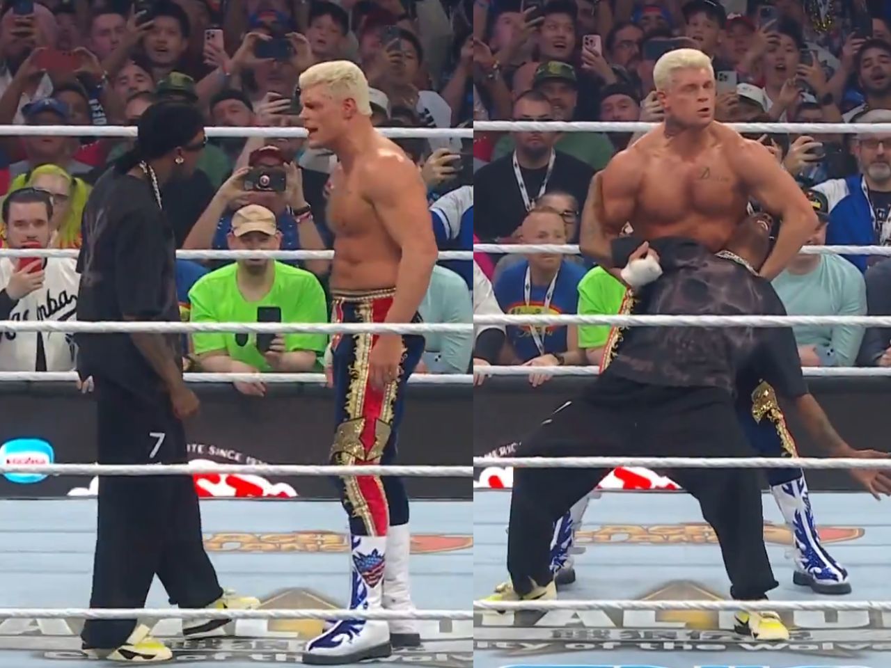 WATCH: Cody Rhodes gives Cross Rhodes to Travis Scott for helping John ...