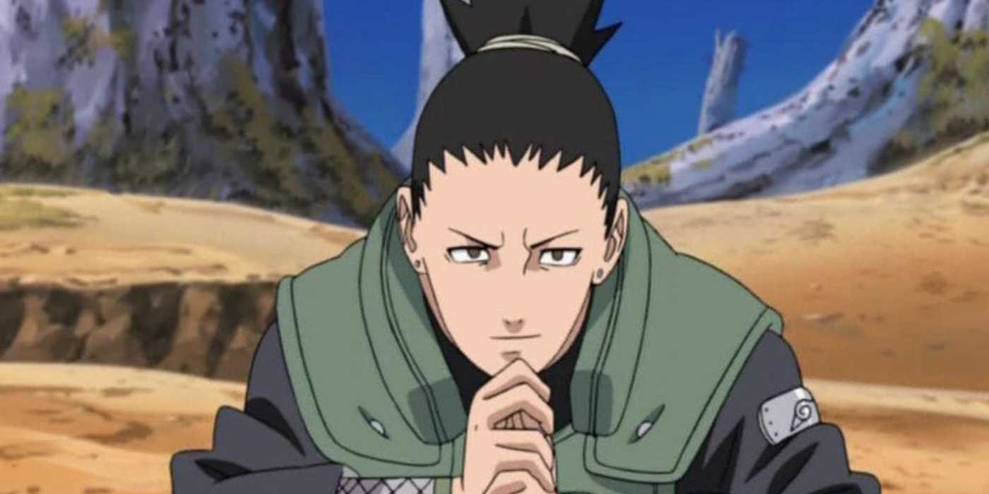 Shkikamaru prepares to use his Shadow Possession Jutsu in Naruto: Shippuden.