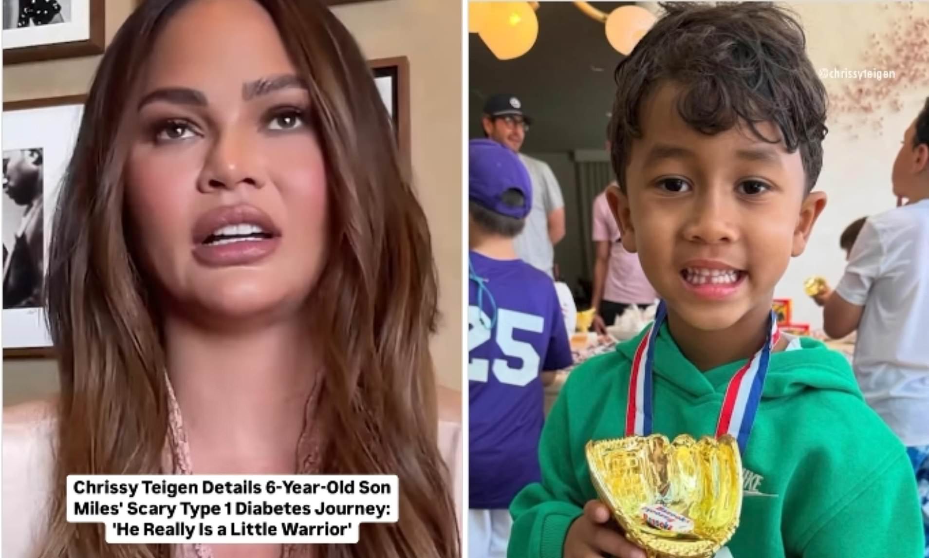 Chrissy Teigen reveals son's reaction to shock diabetes diagnosis